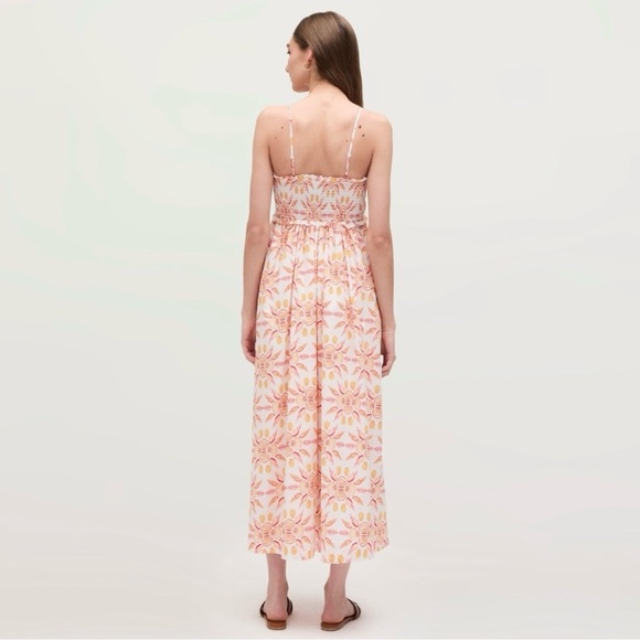 Hill House Home Sydney Nap Dress Orange  Shell Floral Dress - Picture 3 of 11